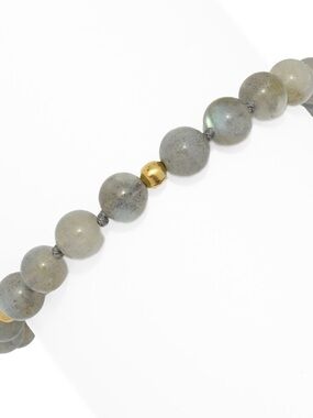 Labradorite 18K Vermeil Gemstone Bead Bracelet